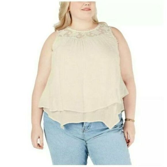 Style & Co Lace Crochet Layer Tier Top Size 2x Nwt - Picture 11 of 11